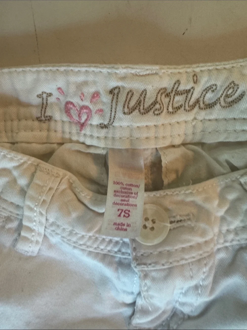 Justice & Authentic American Heritage 2p Lot Girls Shorts Size 7 GUC KP $40